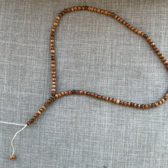 Real Wood Beads Religious Islamic Tasbeeh Brown Tone Handmade Prayer Beads New - Picture 6 of 7